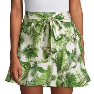 Tropical Tie Waist Mini Skirt by LEA & VIOLA XS